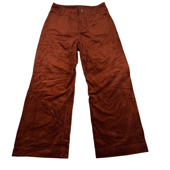 Matty M Pants - Matty M Womens Rust Brown Corduroy Wide Leg HighRise Pants Size M MD9694-872USOM